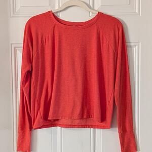 Beyond Yoga Coral Long Sleeve Crop Top XS Athleisure Yoga Pullover Made USA
